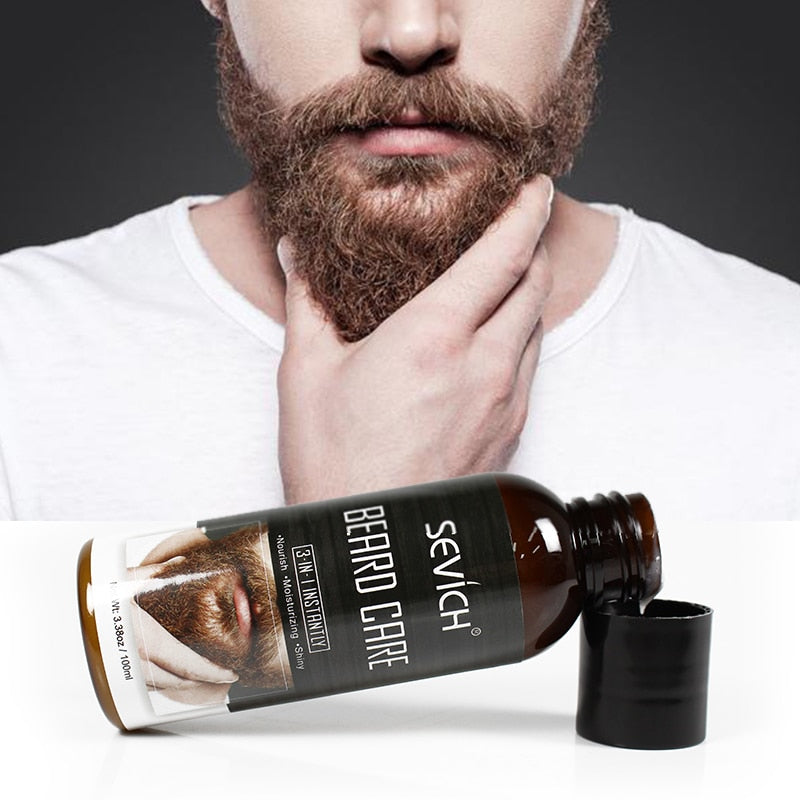 Sevich 100% Organic Natural 100ml Beard Care Product Beard Wax Growth Oil Leave-In Conditioner for Groomed Beard Growth