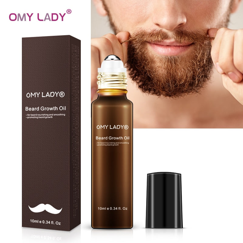 OMY LADY 100% Natural Organic Men Beard Growth Oil Beard Wax balm Hair Loss Product Plant-based for Groomed Beard Growth Essence