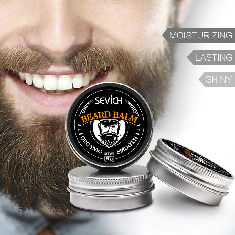 Sevich Natural Beard Conditioner Professional Beard Balm For Beard Growth Organic Moustache Wax For Beard Smooth Styling