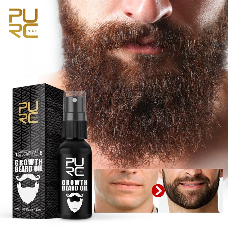 11.11 Pure Beard Growth Oil for Men Anti Hair Loss Grow Hair Essence Thicker Fuller Gentlemen's Beard Hair Extension Pro 30ml