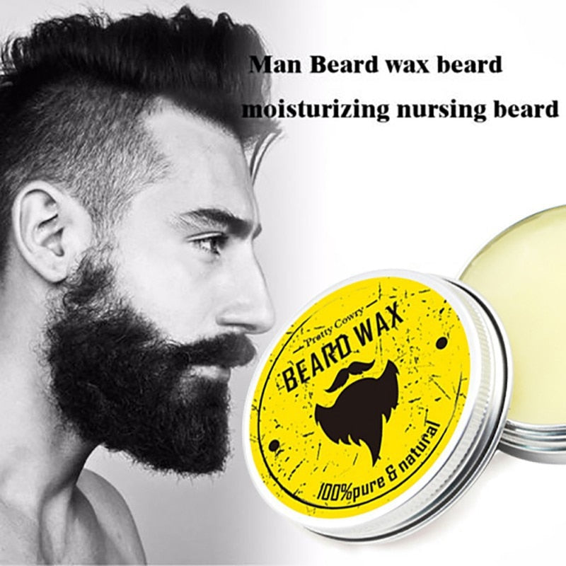 Men Beard Wax For Styling Beeswax Moisturizing Smoothing Gentlemen Beard Care Hair Loss Products